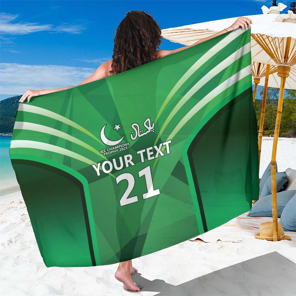 Pakistan Cricket Custom Sarong The Green Shirts with Sporty Pattern - Wonder Print Shop