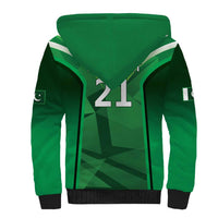 Pakistan Cricket Custom Sherpa Hoodie The Green Shirts with Sporty Pattern - Wonder Print Shop