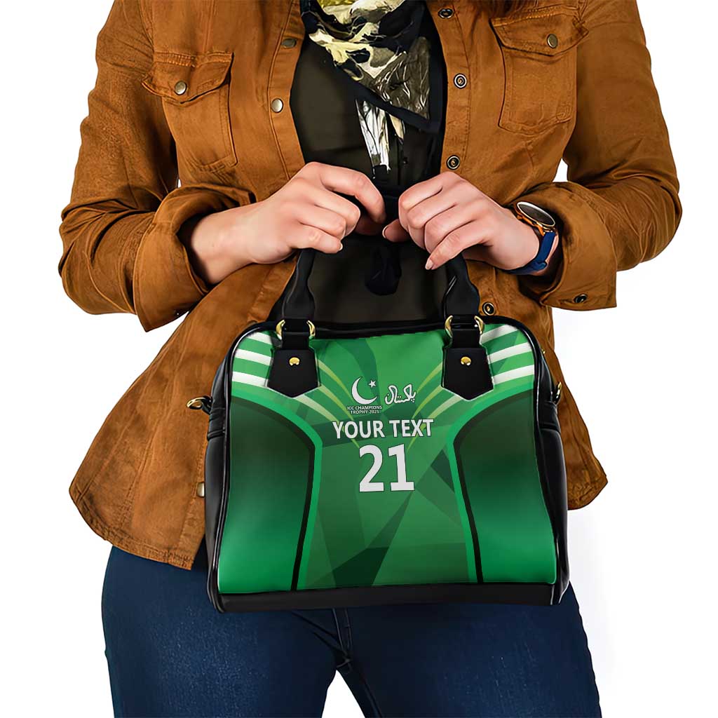 Pakistan Cricket Custom Shoulder Handbag The Green Shirts with Sporty Pattern