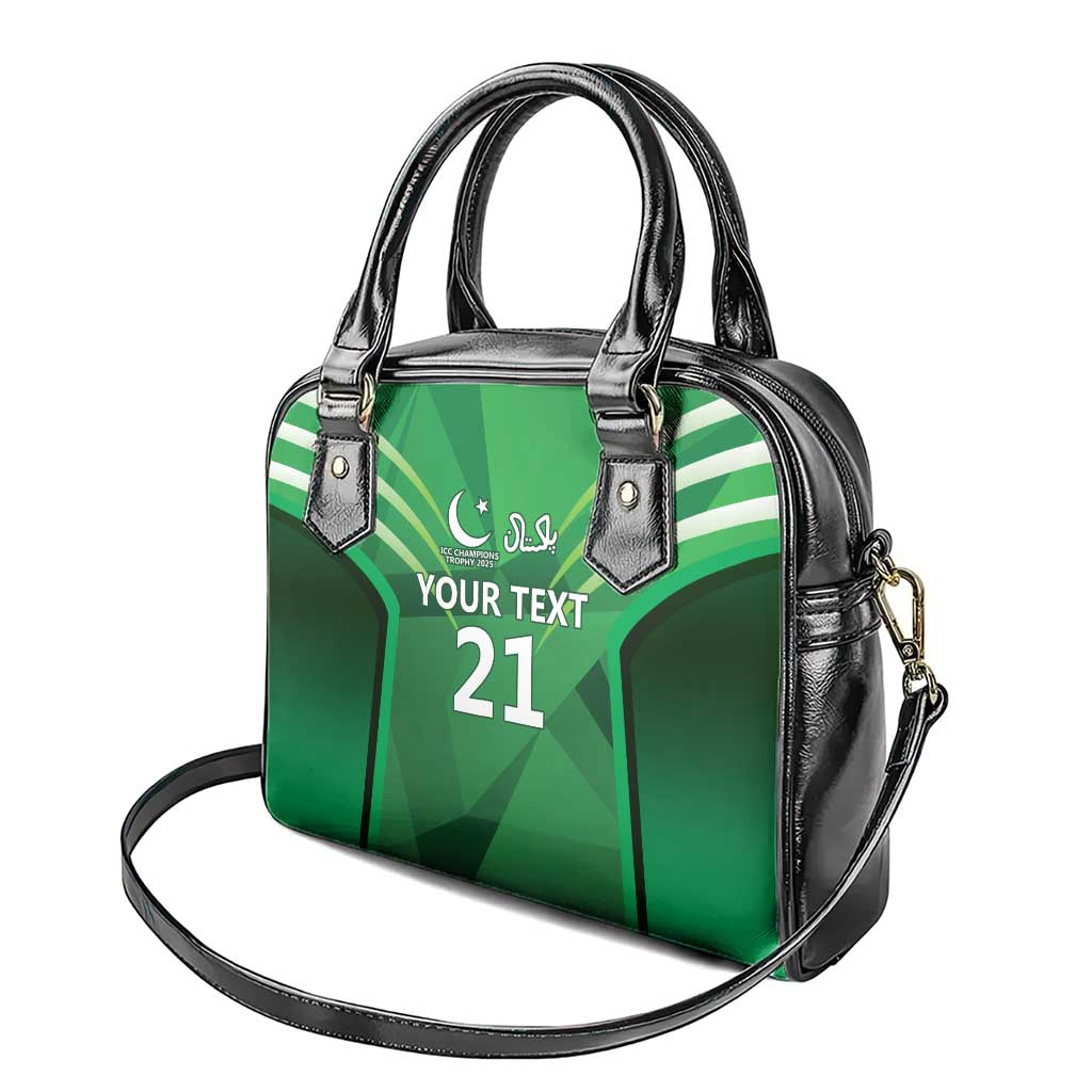 Pakistan Cricket Custom Shoulder Handbag The Green Shirts with Sporty Pattern