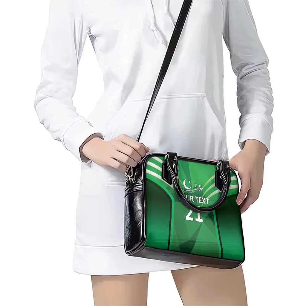 Pakistan Cricket Custom Shoulder Handbag The Green Shirts with Sporty Pattern