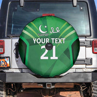 Pakistan Cricket Custom Spare Tire Cover The Green Shirts with Sporty Pattern - Wonder Print Shop