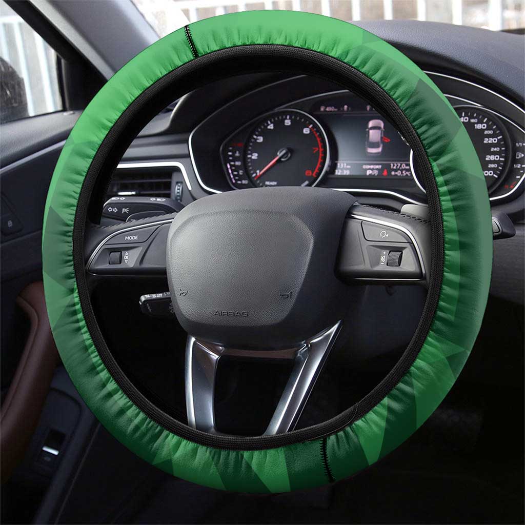 Pakistan Cricket Steering Wheel Cover The Green Shirts with Sporty Pattern - Wonder Print Shop
