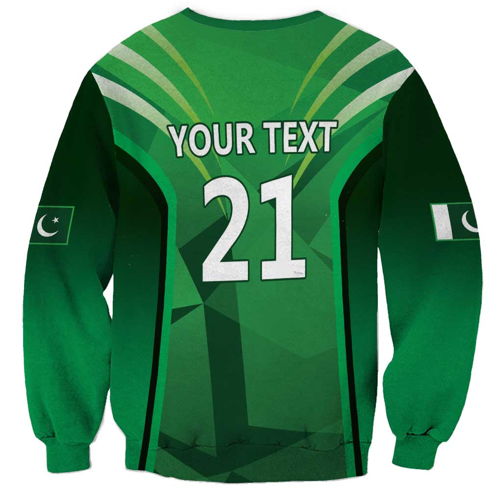 Pakistan Cricket Custom Sweatshirt The Green Shirts with Sporty Pattern - Wonder Print Shop