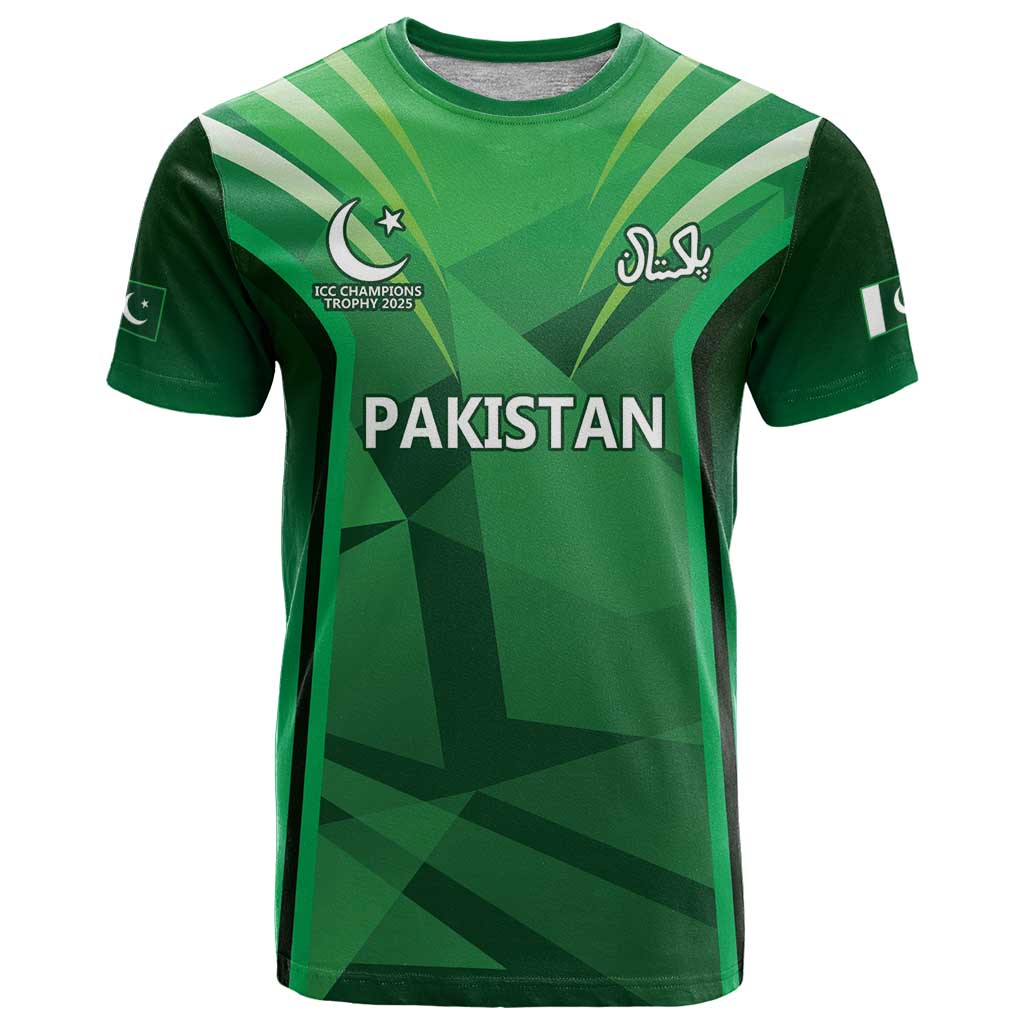 Pakistan Cricket Custom T Shirt The Green Shirts with Sporty Pattern - Wonder Print Shop