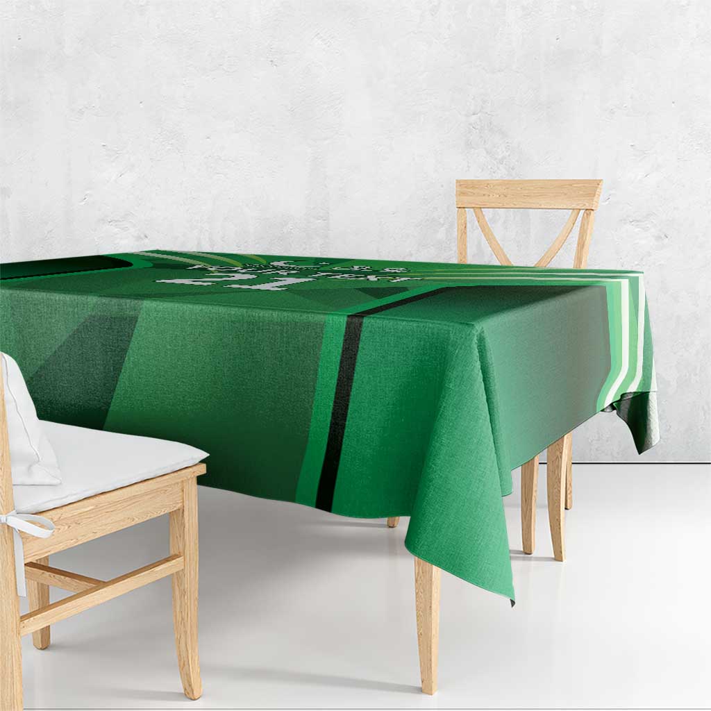 Pakistan Cricket Custom Tablecloth The Green Shirts with Sporty Pattern - Wonder Print Shop