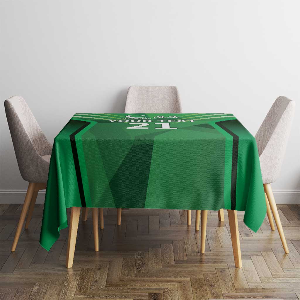 Pakistan Cricket Custom Tablecloth The Green Shirts with Sporty Pattern - Wonder Print Shop