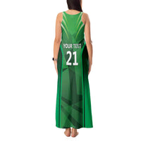 Pakistan Cricket Custom Tank Maxi Dress The Green Shirts with Sporty Pattern - Wonder Print Shop