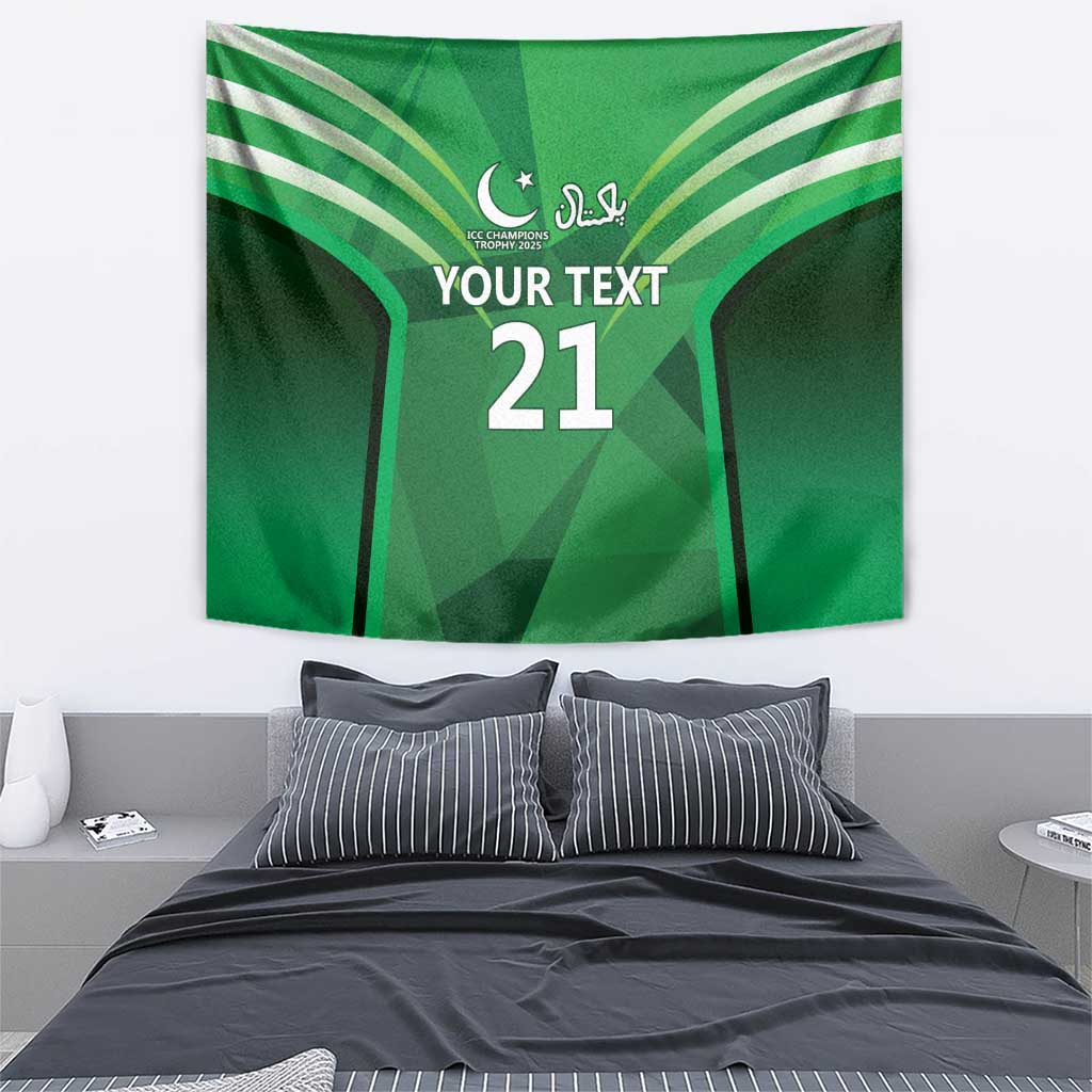 Pakistan Cricket Custom Tapestry The Green Shirts with Sporty Pattern - Wonder Print Shop
