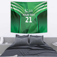 Pakistan Cricket Custom Tapestry The Green Shirts with Sporty Pattern - Wonder Print Shop