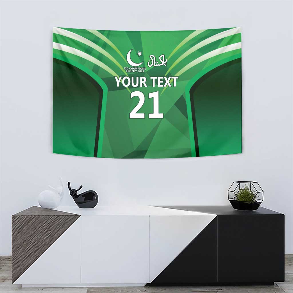 Pakistan Cricket Custom Tapestry The Green Shirts with Sporty Pattern - Wonder Print Shop