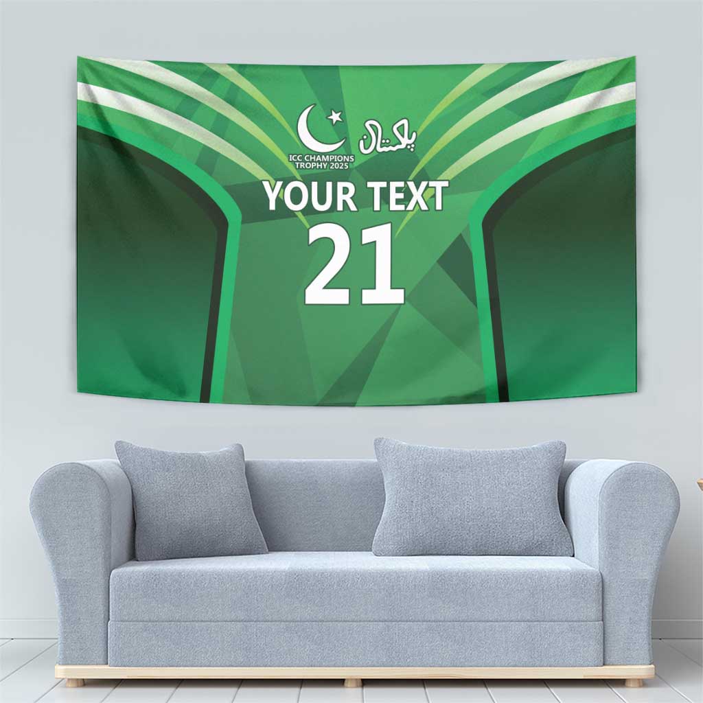 Pakistan Cricket Custom Tapestry The Green Shirts with Sporty Pattern - Wonder Print Shop