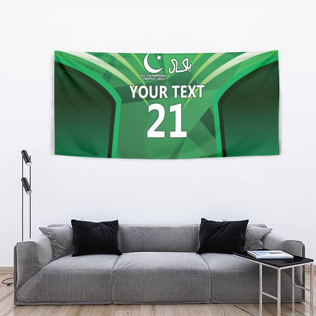 Pakistan Cricket Custom Tapestry The Green Shirts with Sporty Pattern - Wonder Print Shop