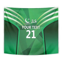 Pakistan Cricket Custom Tapestry The Green Shirts with Sporty Pattern - Wonder Print Shop