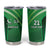 Pakistan Cricket Custom Tumbler Cup The Green Shirts with Sporty Pattern - Wonder Print Shop