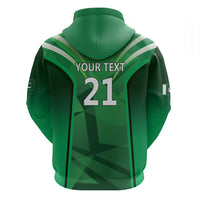 Pakistan Cricket Custom Zip Hoodie The Green Shirts with Sporty Pattern - Wonder Print Shop