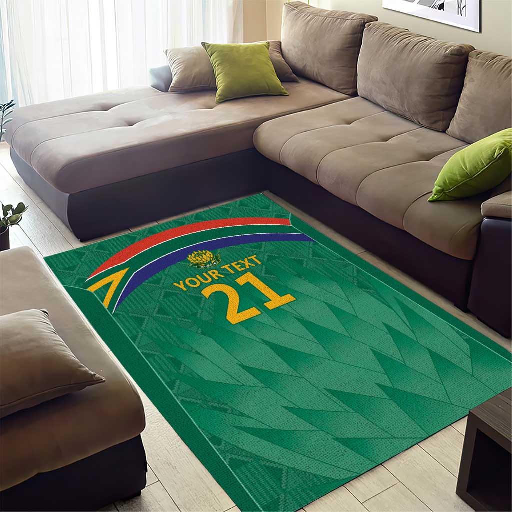 South Africa Cricket Custom Area Rug Proteas Green LT9 - Wonder Print Shop