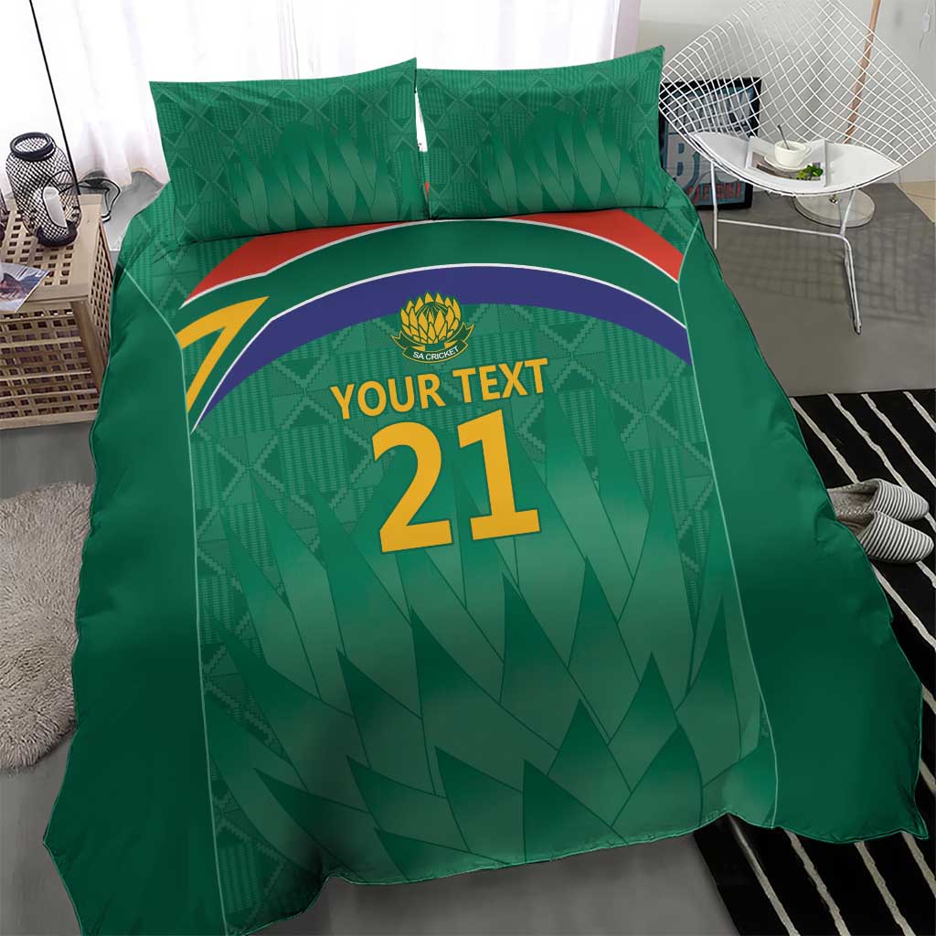 South Africa Cricket Custom Bedding Set Proteas Green LT9 - Wonder Print Shop