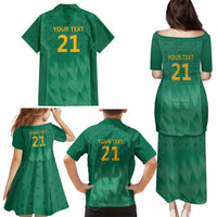 South Africa Cricket Custom Family Matching Puletasi and Hawaiian Shirt Proteas Green - Wonder Print Shop