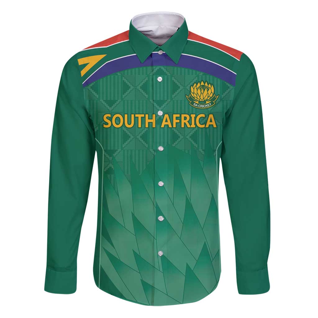 South Africa Cricket Custom Family Matching Puletasi and Hawaiian Shirt Proteas Green - Wonder Print Shop