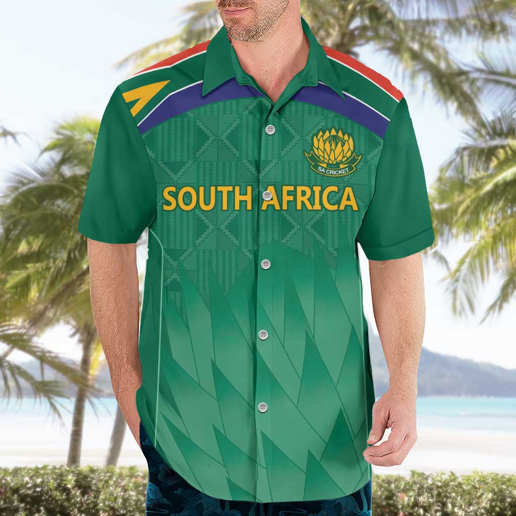 South Africa Cricket Custom Hawaiian Shirt Proteas Green - Wonder Print Shop