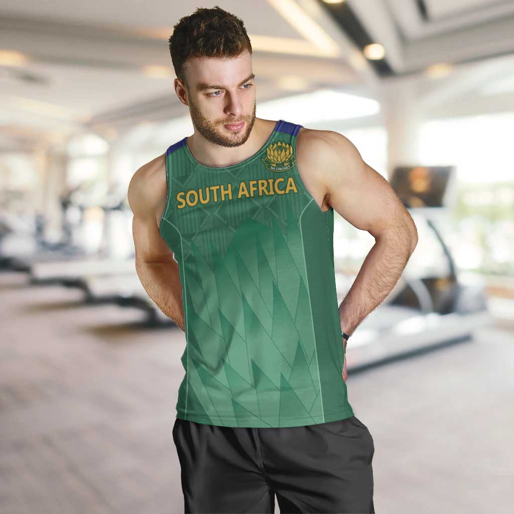 South Africa Cricket Custom Men Tank Top Proteas Green - Wonder Print Shop