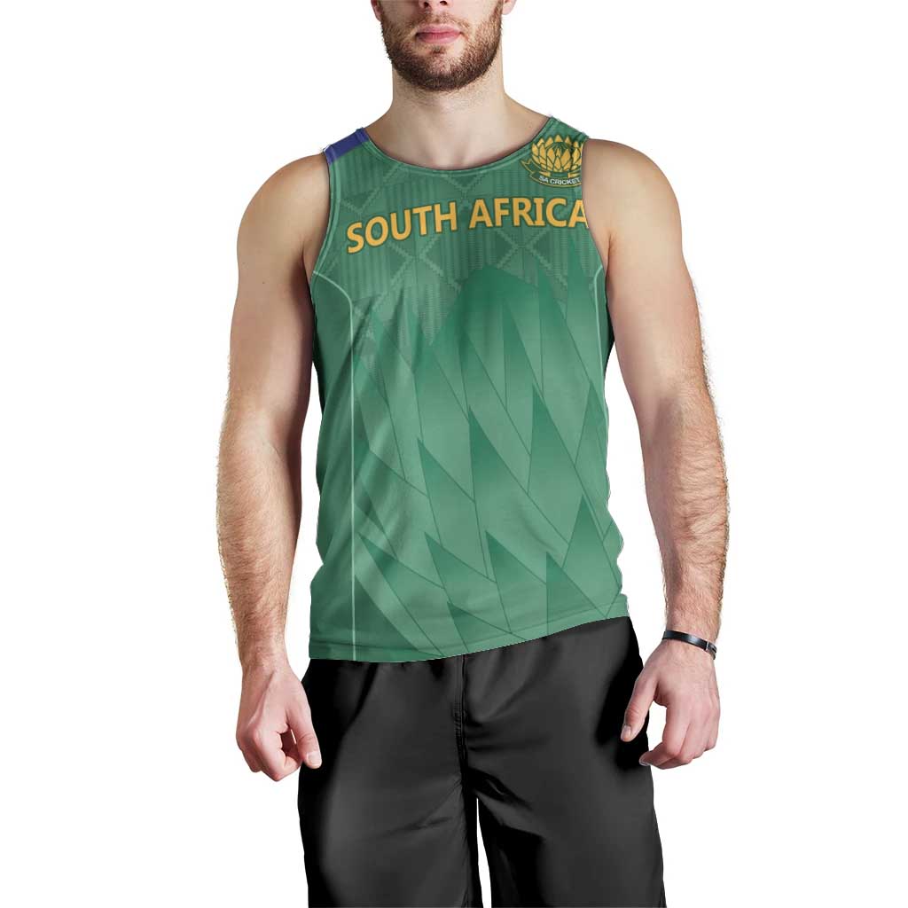South Africa Cricket Custom Men Tank Top Proteas Green - Wonder Print Shop