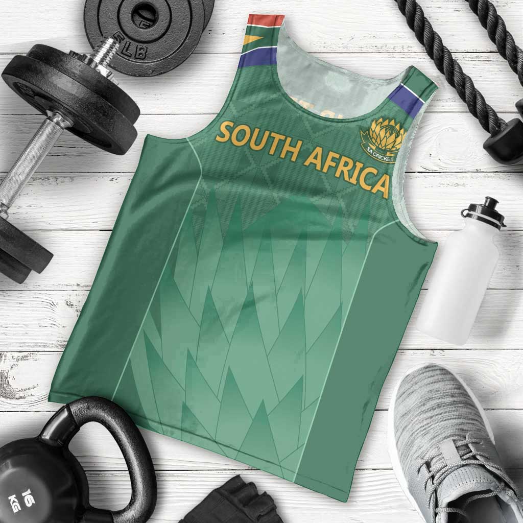 South Africa Cricket Custom Men Tank Top Proteas Green - Wonder Print Shop