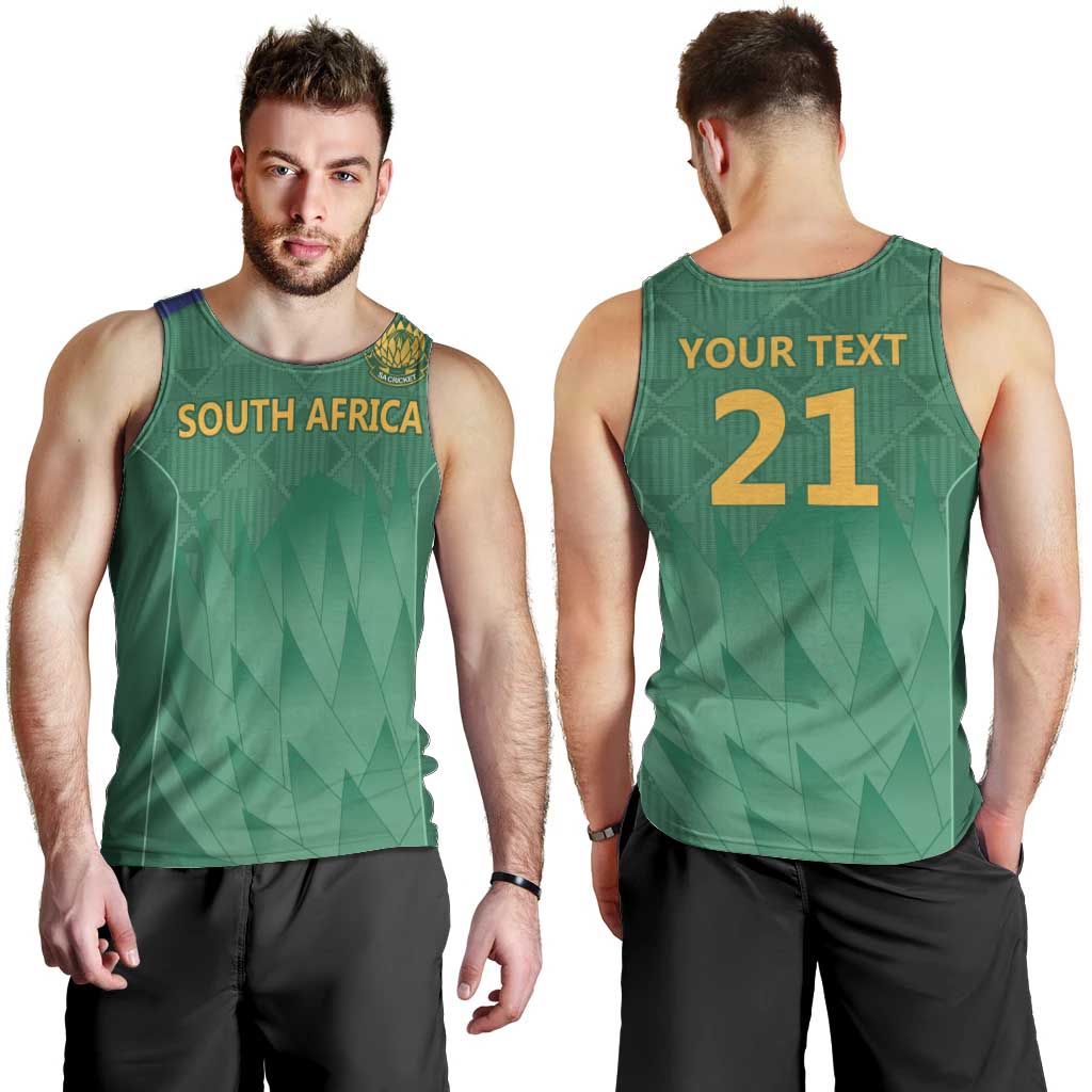 South Africa Cricket Custom Men Tank Top Proteas Green - Wonder Print Shop
