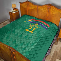 South Africa Cricket Custom Quilt Proteas Green - Wonder Print Shop