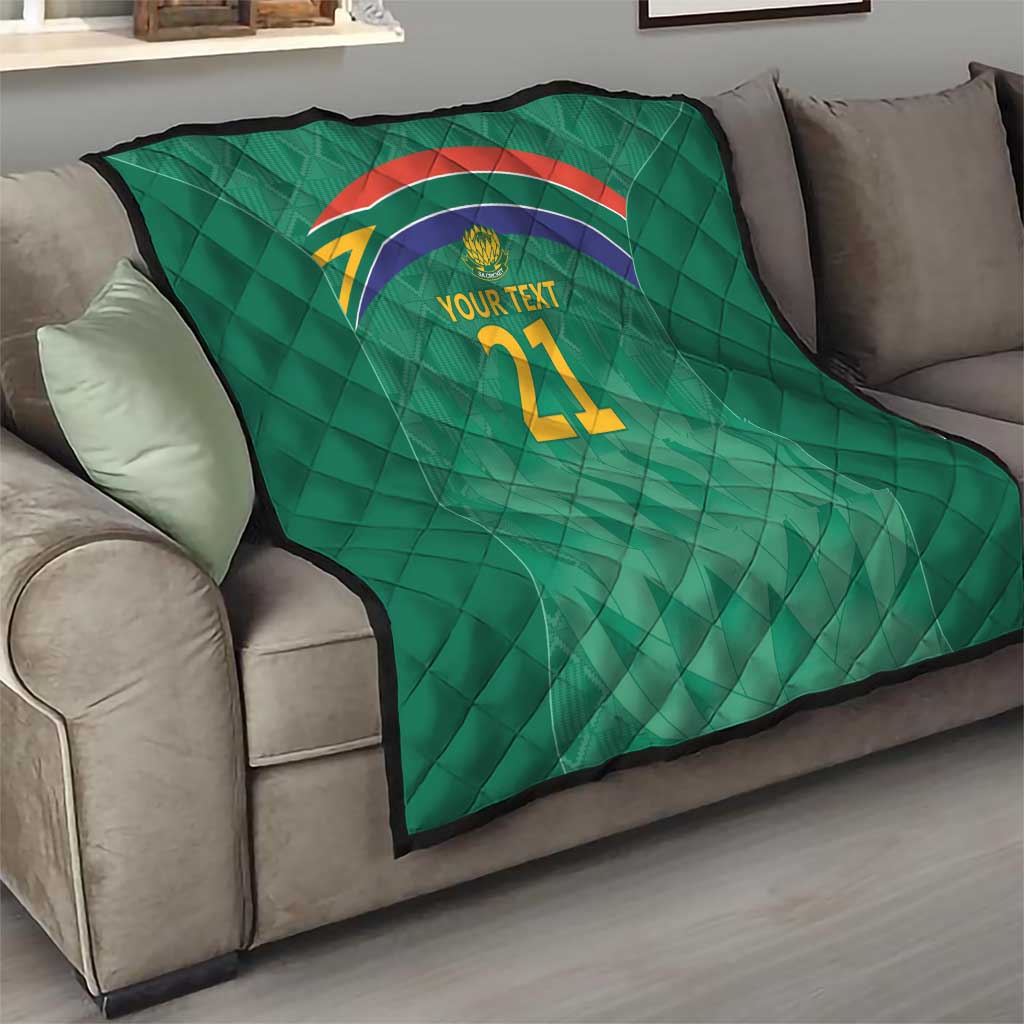 South Africa Cricket Custom Quilt Proteas Green - Wonder Print Shop