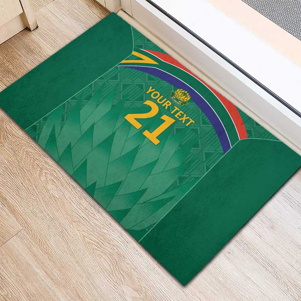 South Africa Cricket Custom Rubber Doormat Proteas Green - Wonder Print Shop