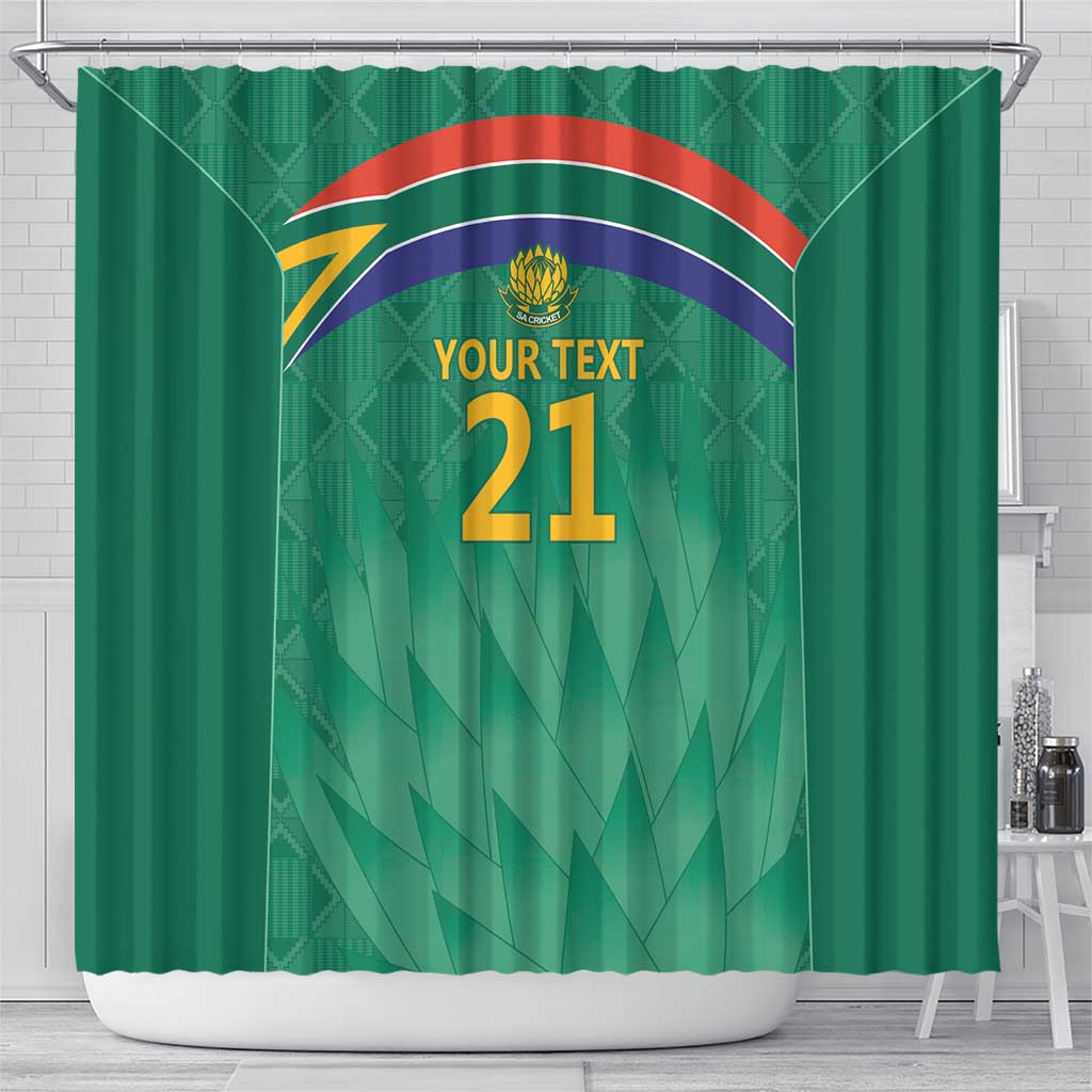 South Africa Cricket Custom Shower Curtain Proteas Green