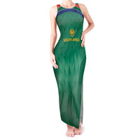 South Africa Cricket Custom Tank Maxi Dress Proteas Green - Wonder Print Shop