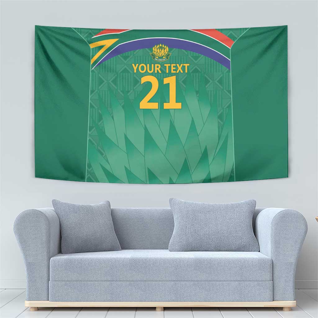 South Africa Cricket Custom Tapestry Proteas Green - Wonder Print Shop