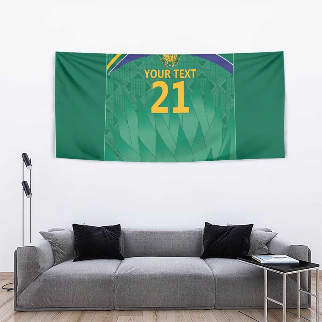 South Africa Cricket Custom Tapestry Proteas Green - Wonder Print Shop