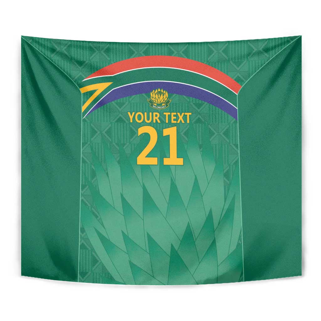 South Africa Cricket Custom Tapestry Proteas Green - Wonder Print Shop