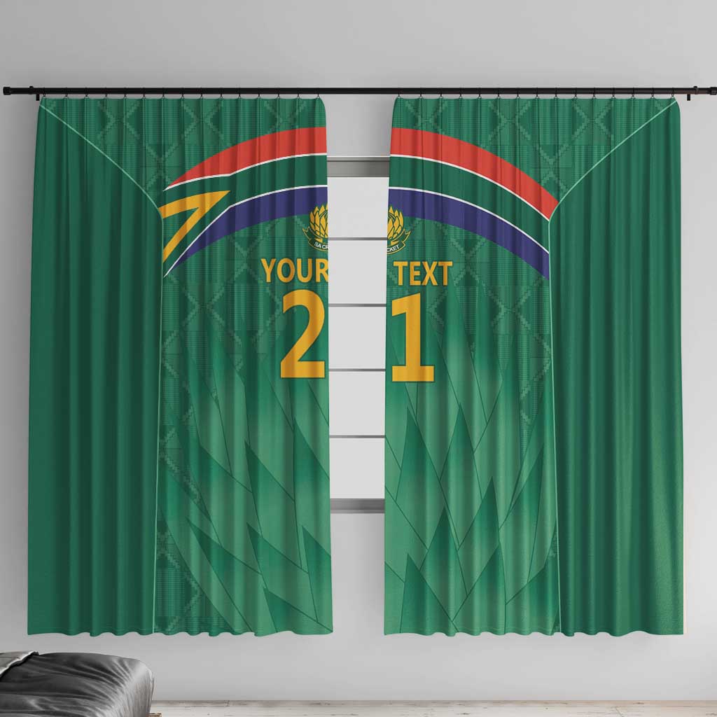 South Africa Cricket Custom Window Curtain Proteas Green - Wonder Print Shop