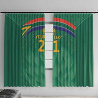 South Africa Cricket Custom Window Curtain Proteas Green - Wonder Print Shop