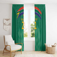 South Africa Cricket Custom Window Curtain Proteas Green - Wonder Print Shop