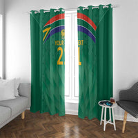 South Africa Cricket Custom Window Curtain Proteas Green - Wonder Print Shop