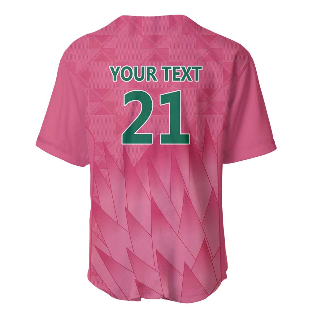 South Africa Cricket Custom Baseball Jersey Proteas Pink LT9 - Wonder Print Shop