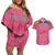 South Africa Cricket Custom Couples Matching Off Shoulder Short Dress and Hawaiian Shirt Proteas Pink LT9 - Wonder Print Shop