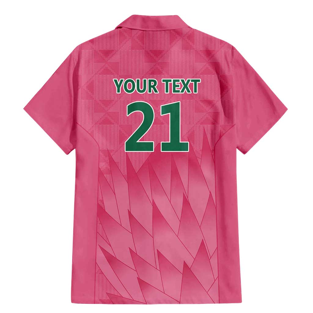 South Africa Cricket Custom Family Matching Mermaid Dress and Hawaiian Shirt Proteas Pink LT9 - Wonder Print Shop