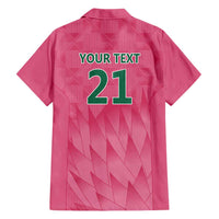 South Africa Cricket Custom Family Matching Short Sleeve Bodycon Dress and Hawaiian Shirt Proteas Pink - Wonder Print Shop