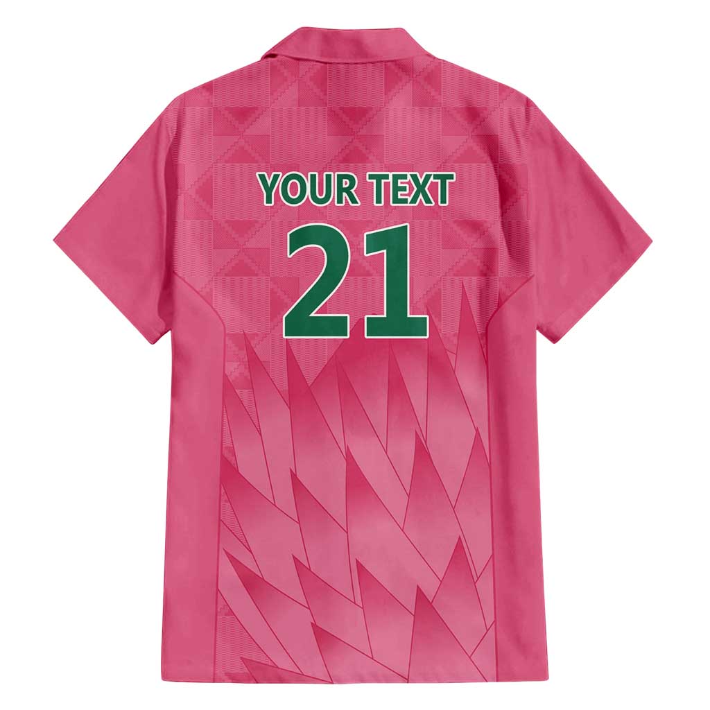 South Africa Cricket Custom Family Matching Summer Maxi Dress and Hawaiian Shirt Proteas Pink - Wonder Print Shop