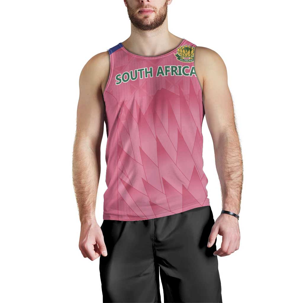 South Africa Cricket Custom Men Tank Top Proteas Pink - Wonder Print Shop