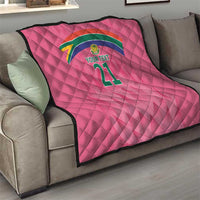 South Africa Cricket Custom Quilt Proteas Pink - Wonder Print Shop