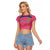 South Africa Cricket Custom Raglan Cropped T Shirt Proteas Pink - Wonder Print Shop