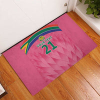South Africa Cricket Custom Rubber Doormat Proteas Pink - Wonder Print Shop